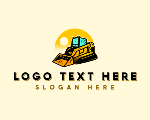 Skid Steer Loader - Excavation Mining Construction logo design