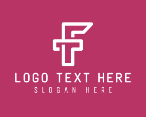 Social Network - Minimalist F Outline logo design