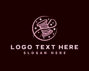 Thread Needle Sewing Logo