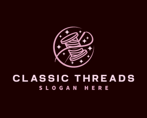 Thread Needle Sewing logo design