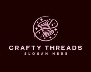 Thread Needle Sewing logo design