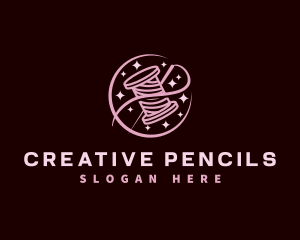 Thread Needle Sewing logo design