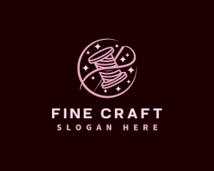 Thread Needle Sewing logo design