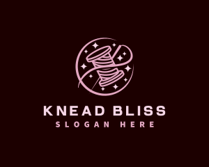 Thread Needle Sewing logo design