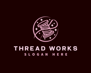 Thread Needle Sewing logo design