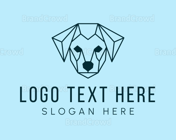 Geometric Dog Pet Logo