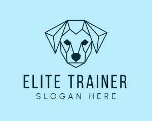 Geometric Dog Pet logo design