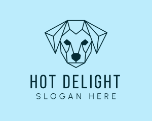 Geometric Dog Pet logo design