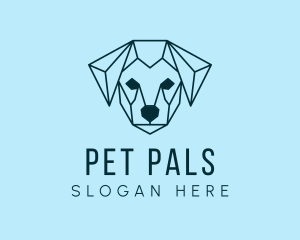 Geometric Dog Pet logo design