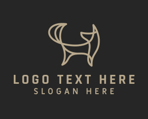 High End - Luxe Fox Monoline logo design