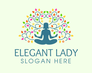 Lady - Nature Meditation Lady logo design