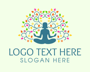Psychologist - Nature Meditation Lady logo design