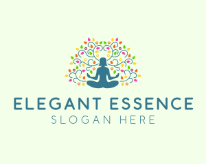 Healing Meditation Woman  logo design