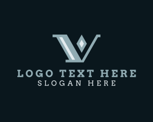 Letter V - Diamond Jewelry Boutique logo design