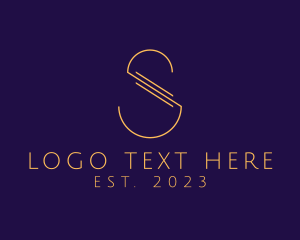 Fashion Designer - Luxury Letter S Outline Company logo design