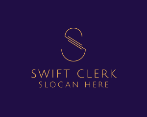 Luxury Letter S Outline Company logo design