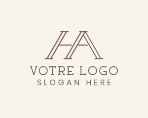 Agency - Outline Minimalist Realtor Letter HA logo design