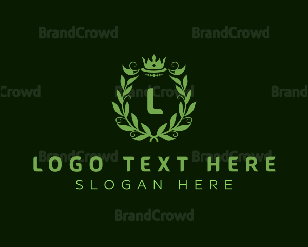 Wreath Crown Lettermark Logo