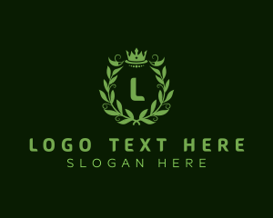 Vip - Wreath Crown Lettermark logo design