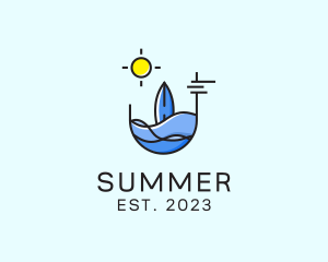 Sea Surfer Summer logo design