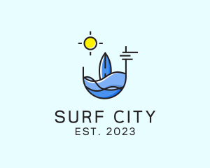 Sea Surfer Summer logo design