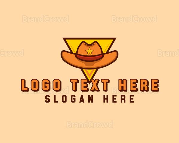 Sheriff Cowboy Hat Logo