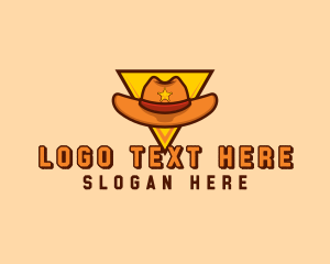 Western - Sheriff Cowboy Hat logo design