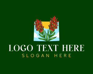 Map - Wyoming Floral Garden logo design