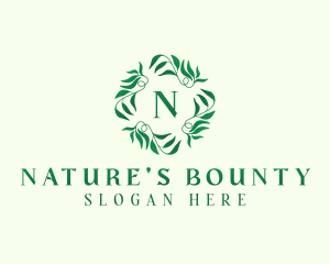 Nature Garden Leaves logo design