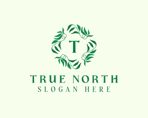 Nature Garden Leaves logo design