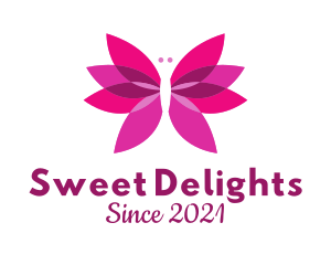 Butterfly Flower Beauty  logo design