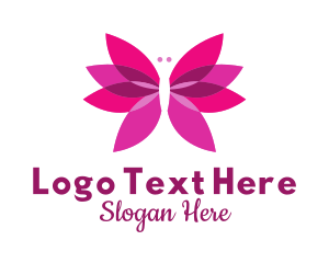 Butterfly Flower Beauty  Logo