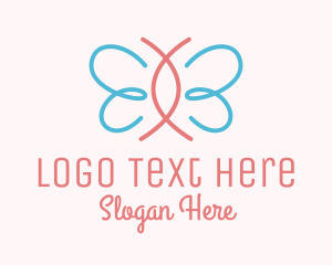 Insect - Minimalist Pastel Butterfly logo design