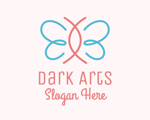 Minimalist Pastel Butterfly logo design