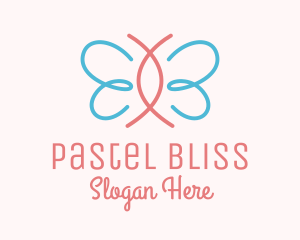 Pastel - Minimalist Pastel Butterfly logo design