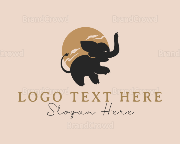 Baby Elephant Animal Logo