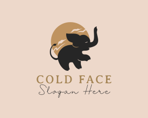 Curious - Baby Elephant Animal logo design