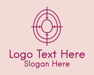 Line Art - Egg Hunt Target logo design