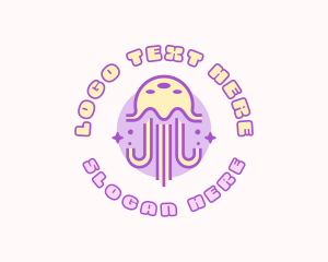 Bottlecap - Cute Sparkle Jellyfish logo design