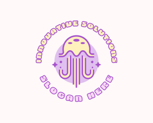 Cute Sparkle Jellyfish Logo