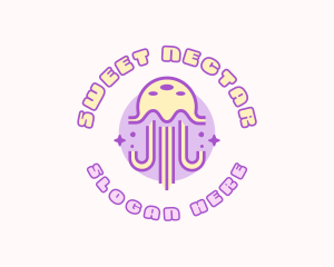 Cute Sparkle Jellyfish Logo