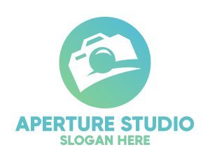Aperture - Gradient Camera Photography logo design