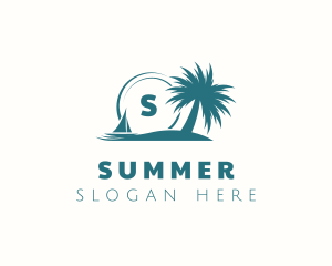 Tropical Island Beach logo design