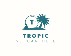 Tropical Island Beach logo design