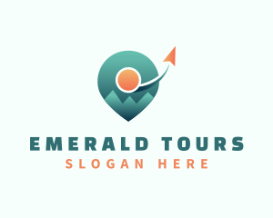 Travel Tour Guide Location Pin  logo design