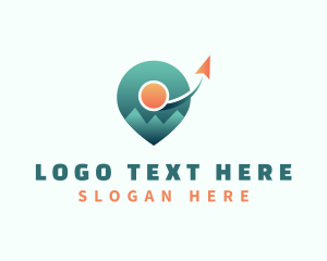 Travel Blogger - Travel Tour Guide Location Pin logo design