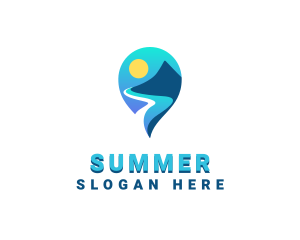 Island Beach Travel logo design