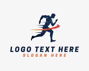 Jogging - Fast Running Man logo design