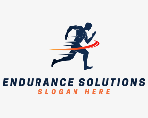 Endurance - Fast Running Man logo design