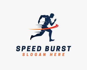 Sprinting - Fast Running Man logo design